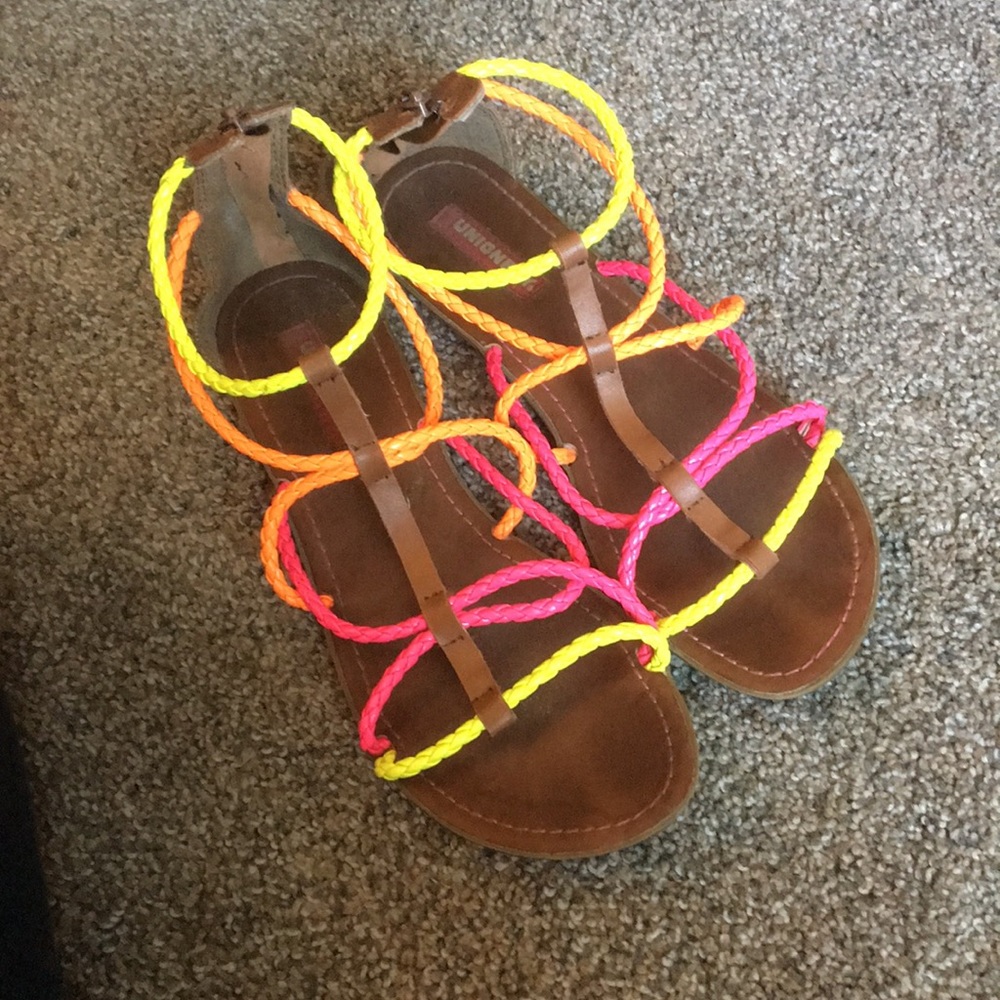 Neon Gladiator shoes